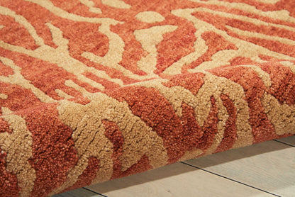 Nourison Home Tahoe Modern  Rust Beige  Contemporary