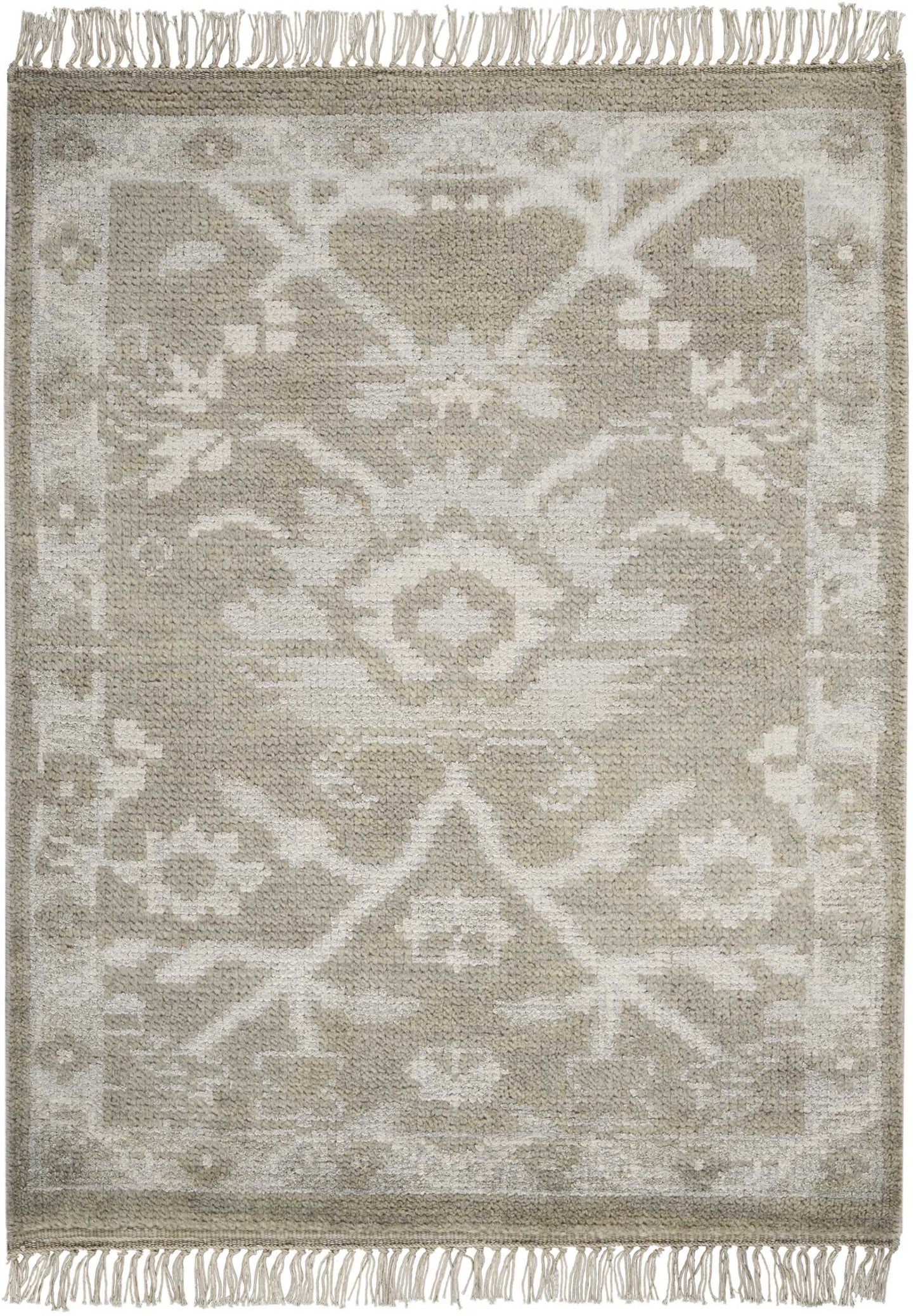 Nourison Home Elan ELN05 Grey Traditional Knotted Rug