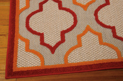 Nourison Home Aloha  Red  Contemporary