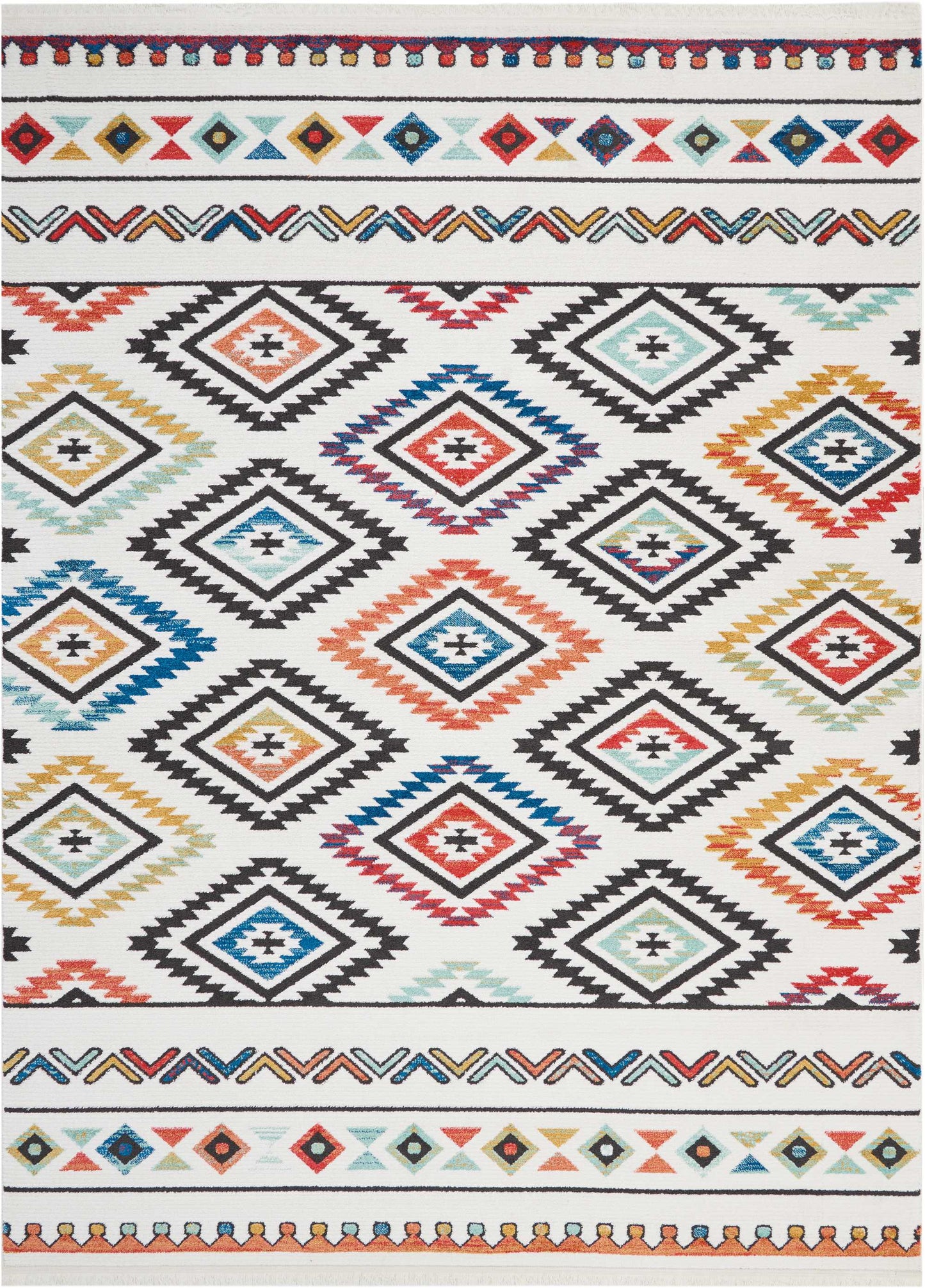 Nourison Home South Western NAV06 White Transitional Power-loomed Rug