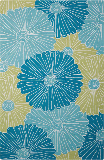 Nourison Home Fantasy FA25 Seafoam Contemporary Hooked Rug