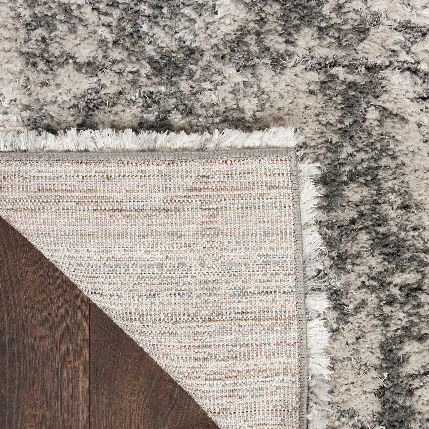 Nourison Home Dreamy Shag  Ivory Charcoal  Contemporary