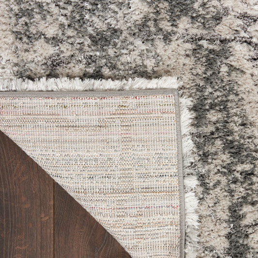 Nourison Home Dreamy Shag  Ivory Charcoal  Contemporary