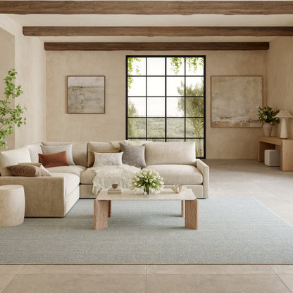 Nourison Home Natural Texture  Ivory Blue  Contemporary