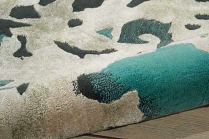 Nourison Home Prismatic  Aqua  Contemporary