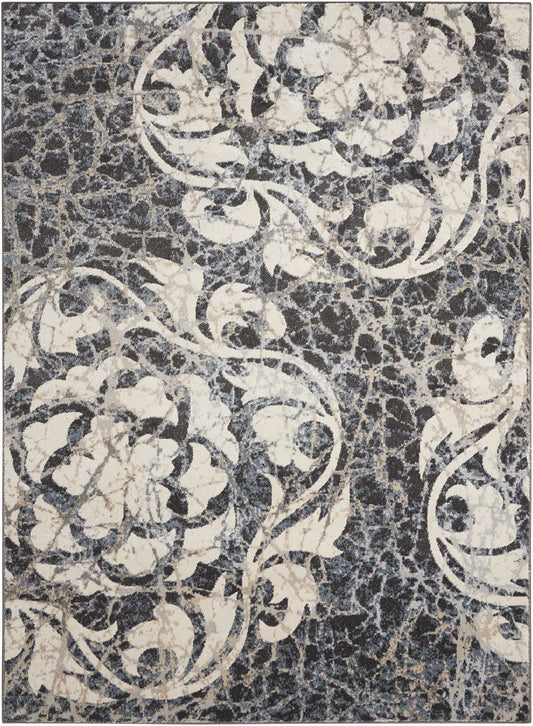 Nourison Home Maxell  Ivory Charcoal  Contemporary