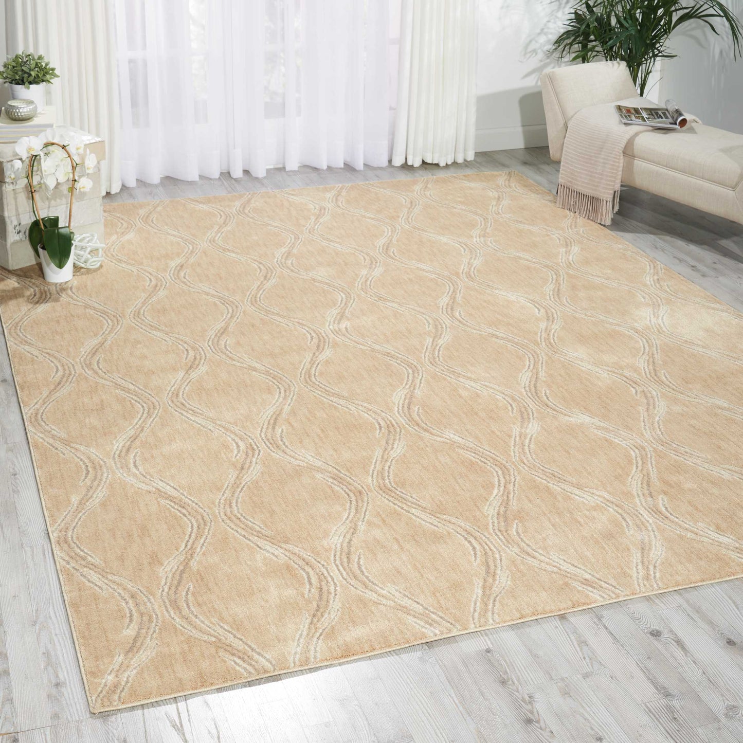 Nourison Home Tranquility  Beige  Transitional