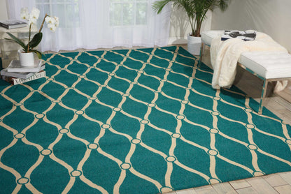 Nourison Home Portico  Aqua  Contemporary