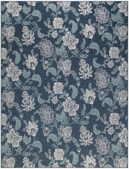 Nourison Home Garden Oasis GOA03 Navy Contemporary Power-loomed Rug