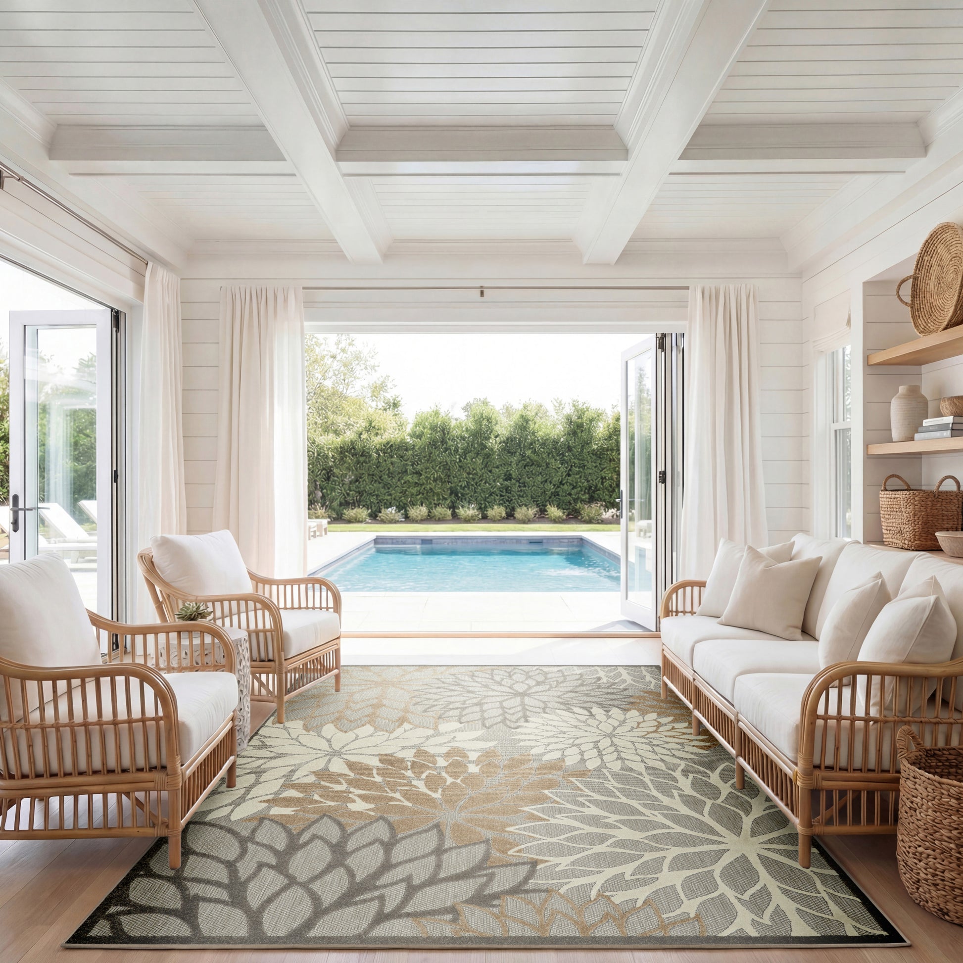 Nourison Home Aloha  Natural  Contemporary