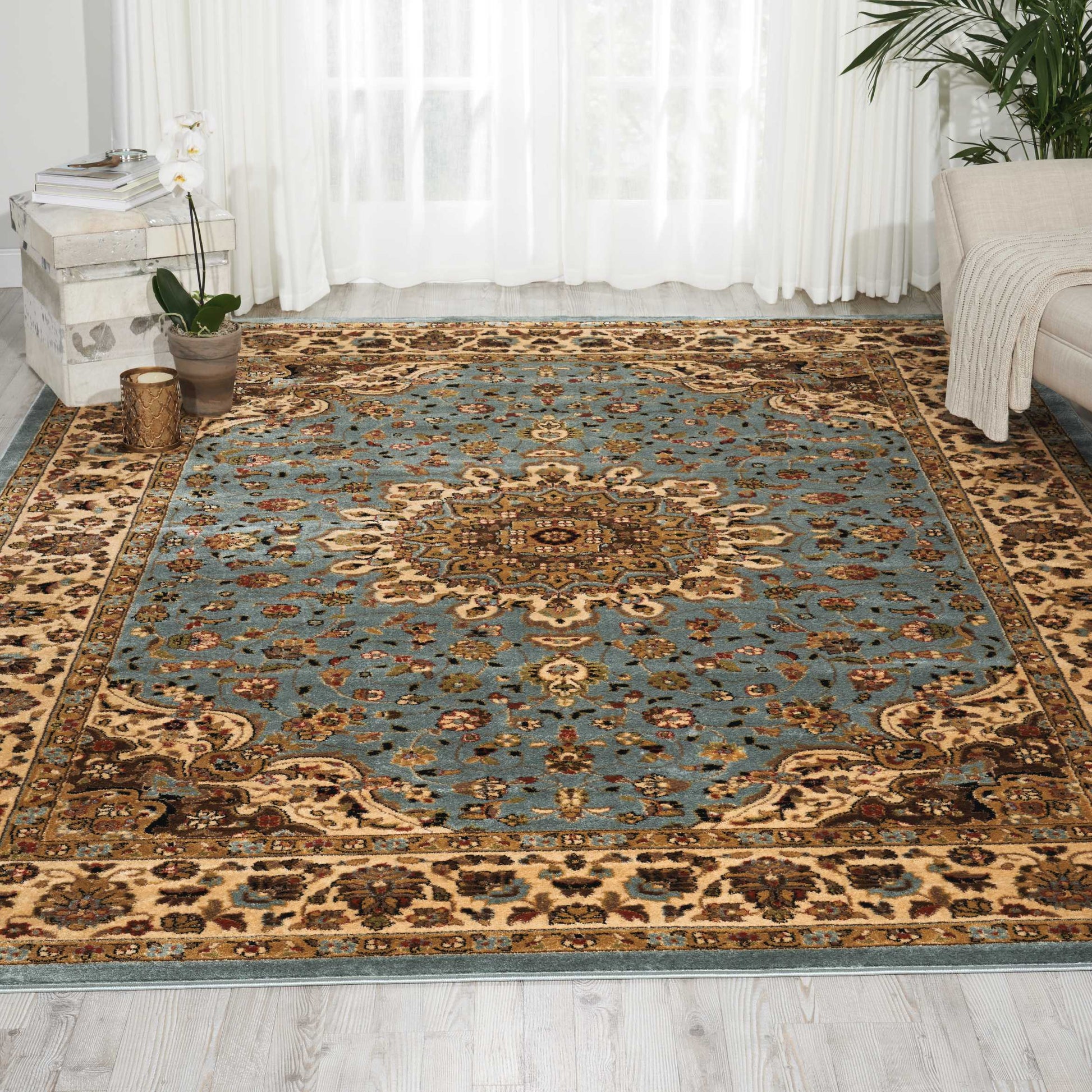 Nourison Home Delano  Blue  Traditional
