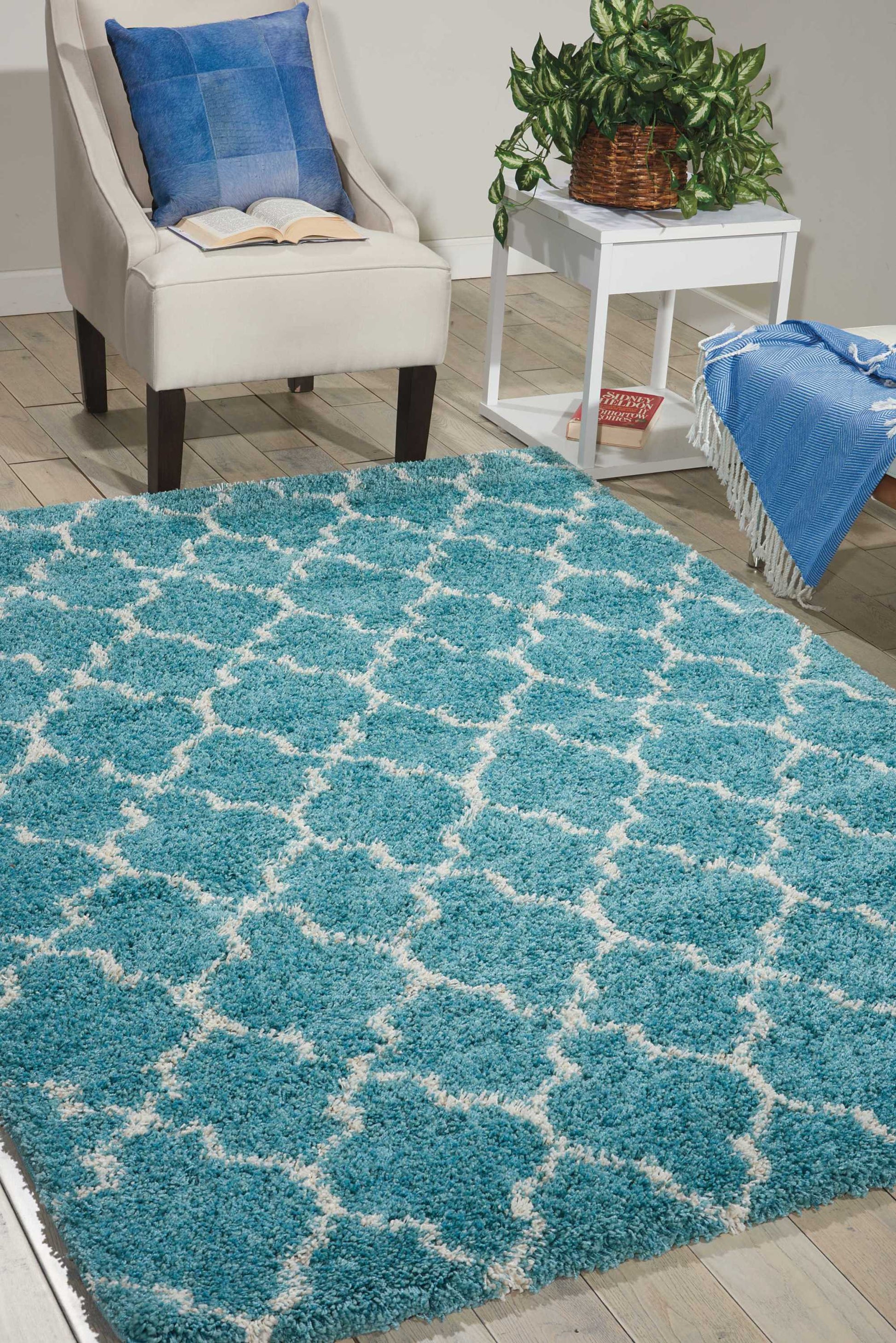 Nourison Home Amore  Aqua  Contemporary