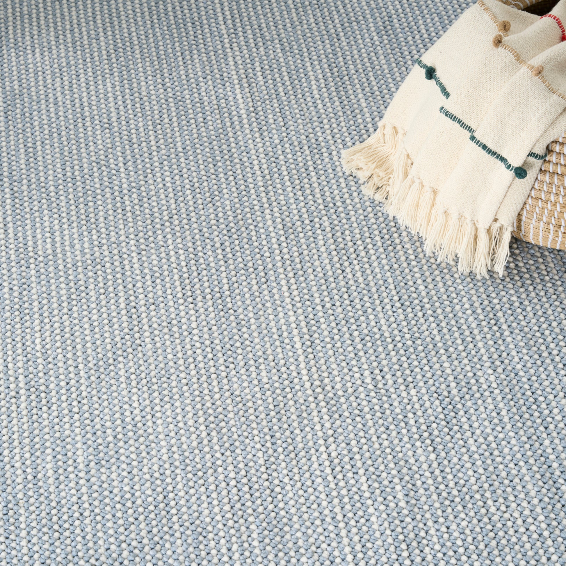 Nourison Home Natural Texture  Ivory Blue  Contemporary