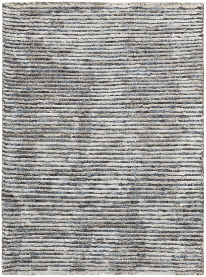Nourison Home Ellora ELL03 Slate Contemporary Knotted Rug