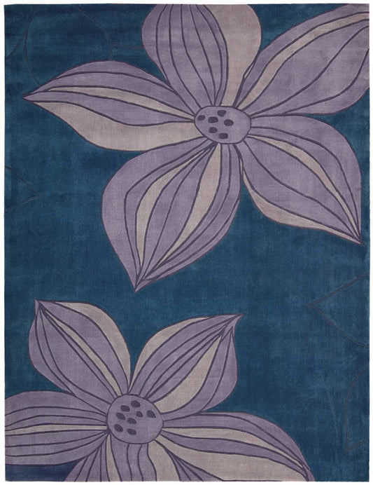 Nourison Home Contour  Blue  Contemporary