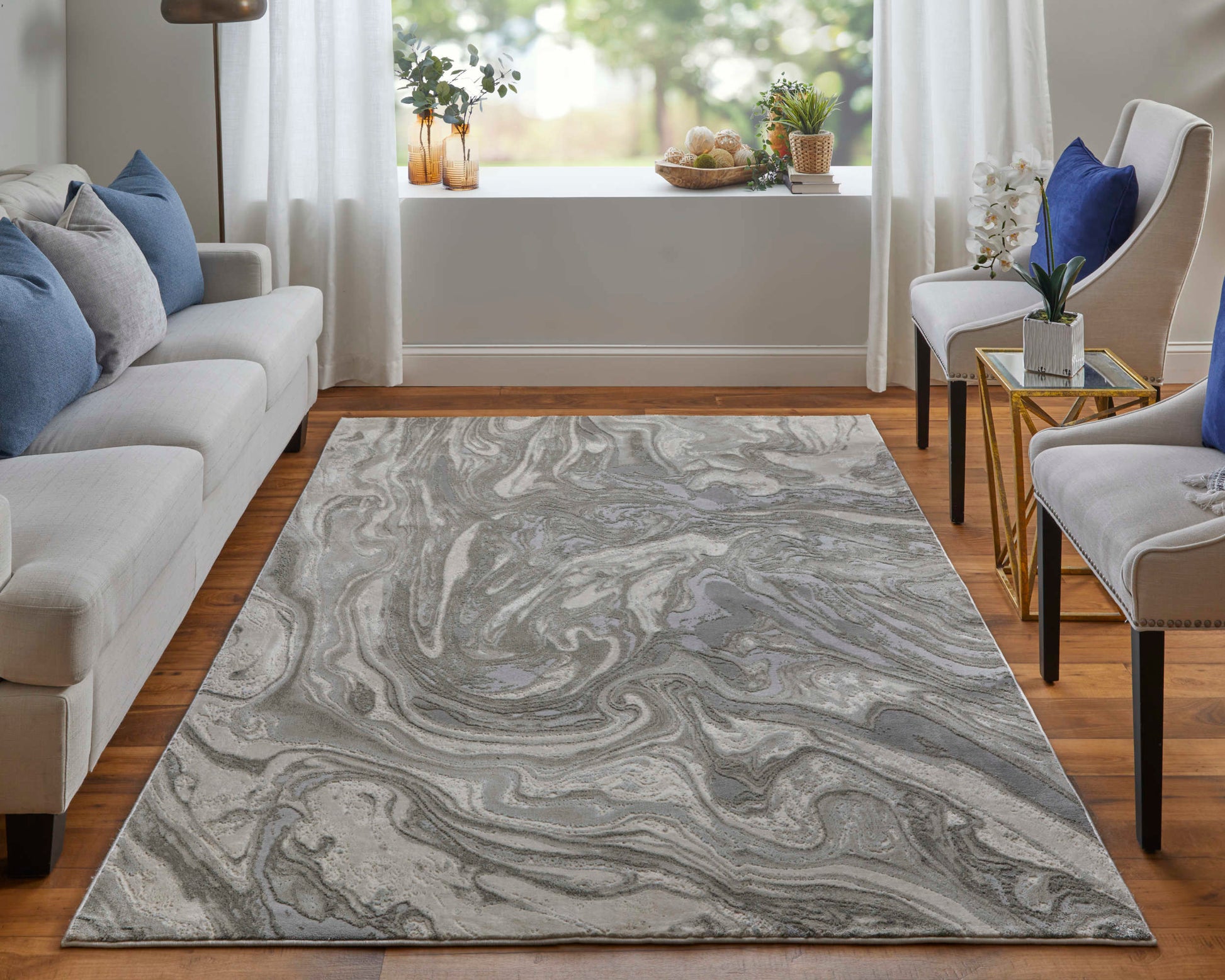Feizy Prasad 3894F Light Gray Modern/Casual Rug - Rugs - Feizy - Atlanta Designer Rugs