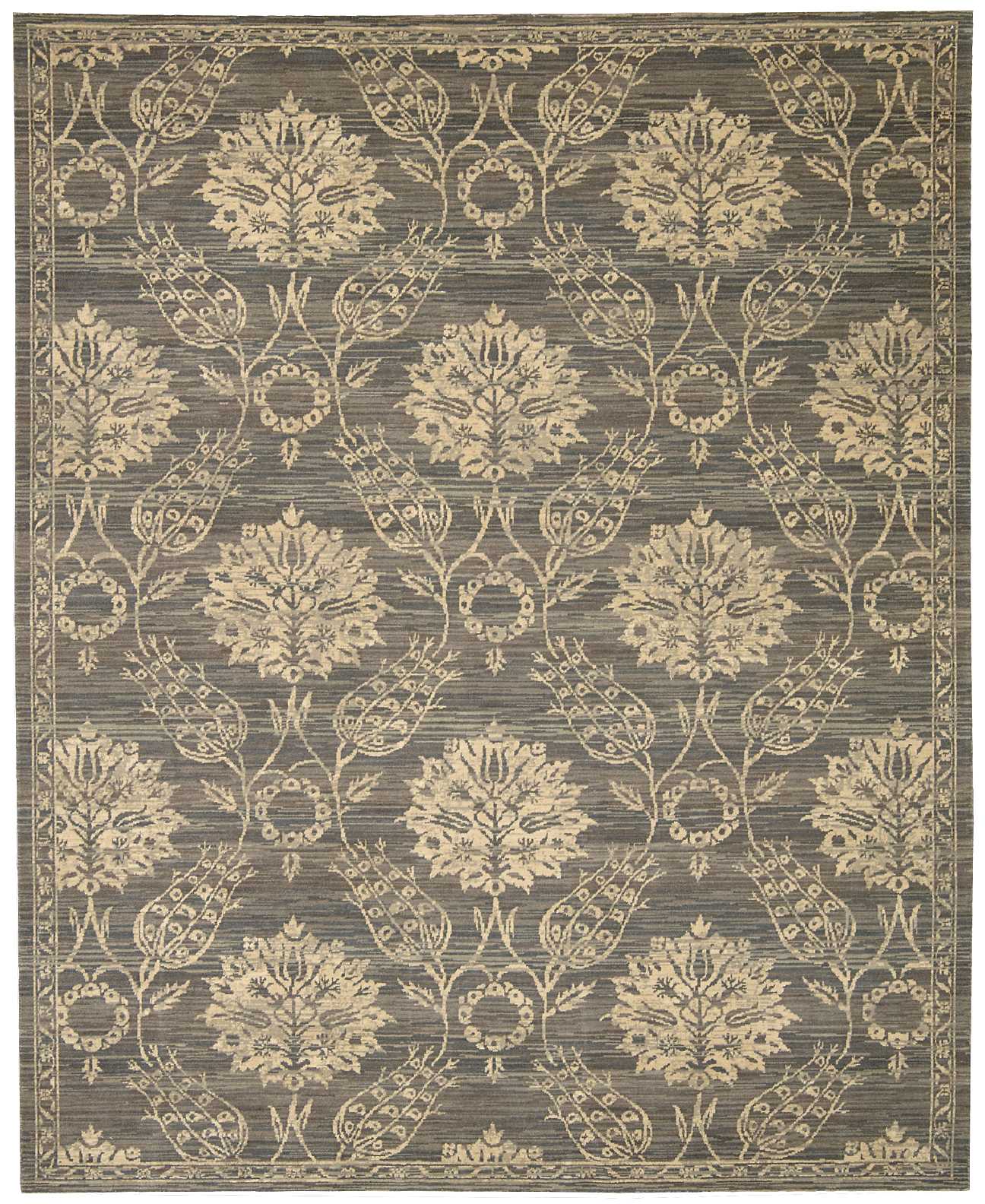 Nourison Home Silk Elements  Graphite  Traditional
