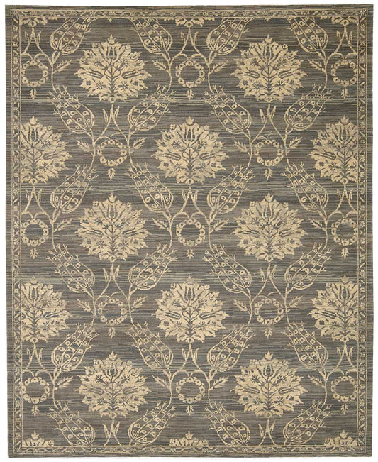Nourison Home Silk Elements  Graphite  Traditional