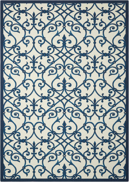 Nourison Home Home & Garden RS093 Blue Transitional Power-loomed Rug