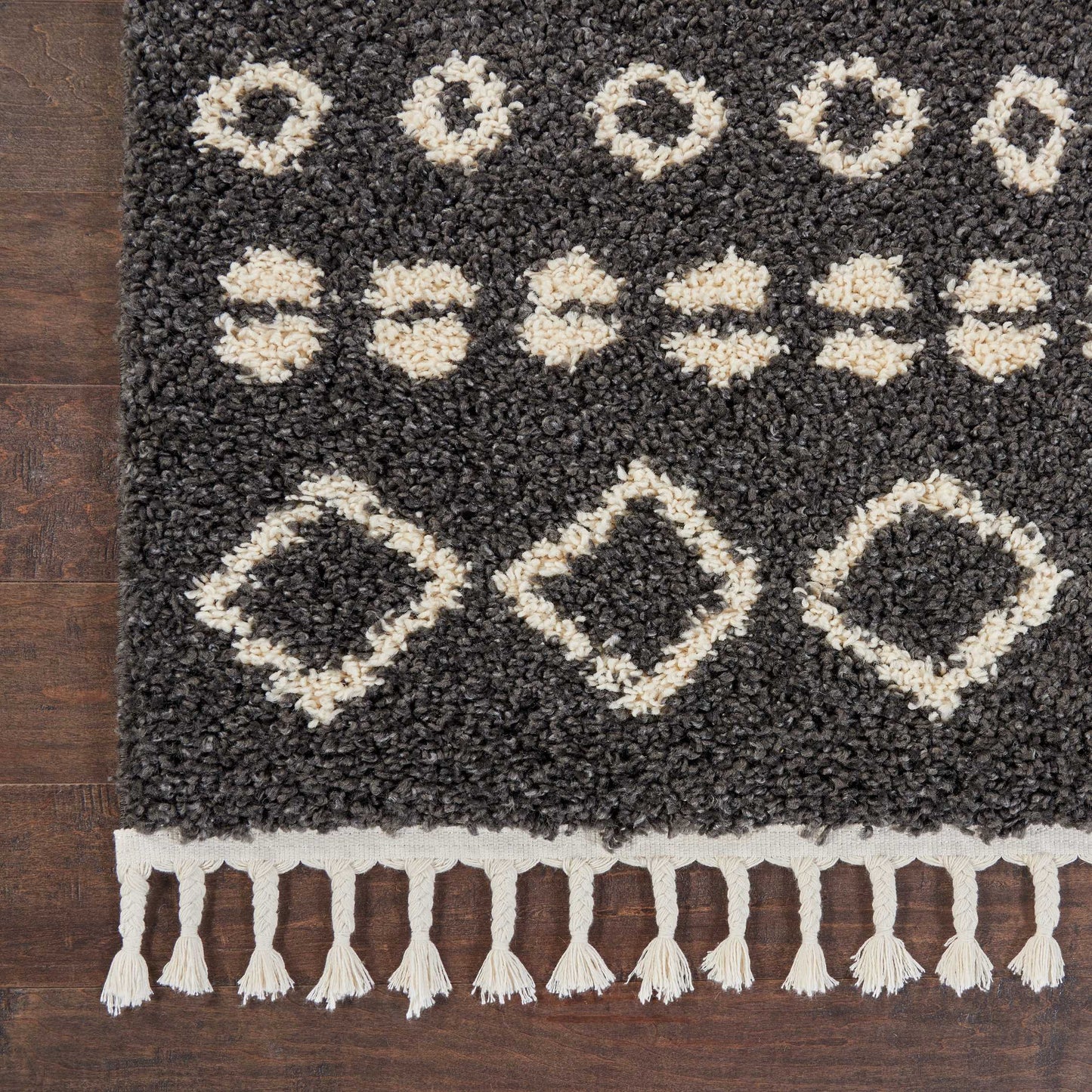 Nourison Home Moroccan Shag  Charcoal  Transitional