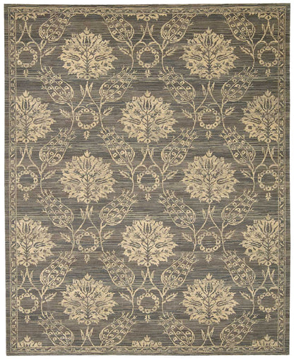 Nourison Home Silk Elements SKE31 Graphite Traditional Loomed Rug