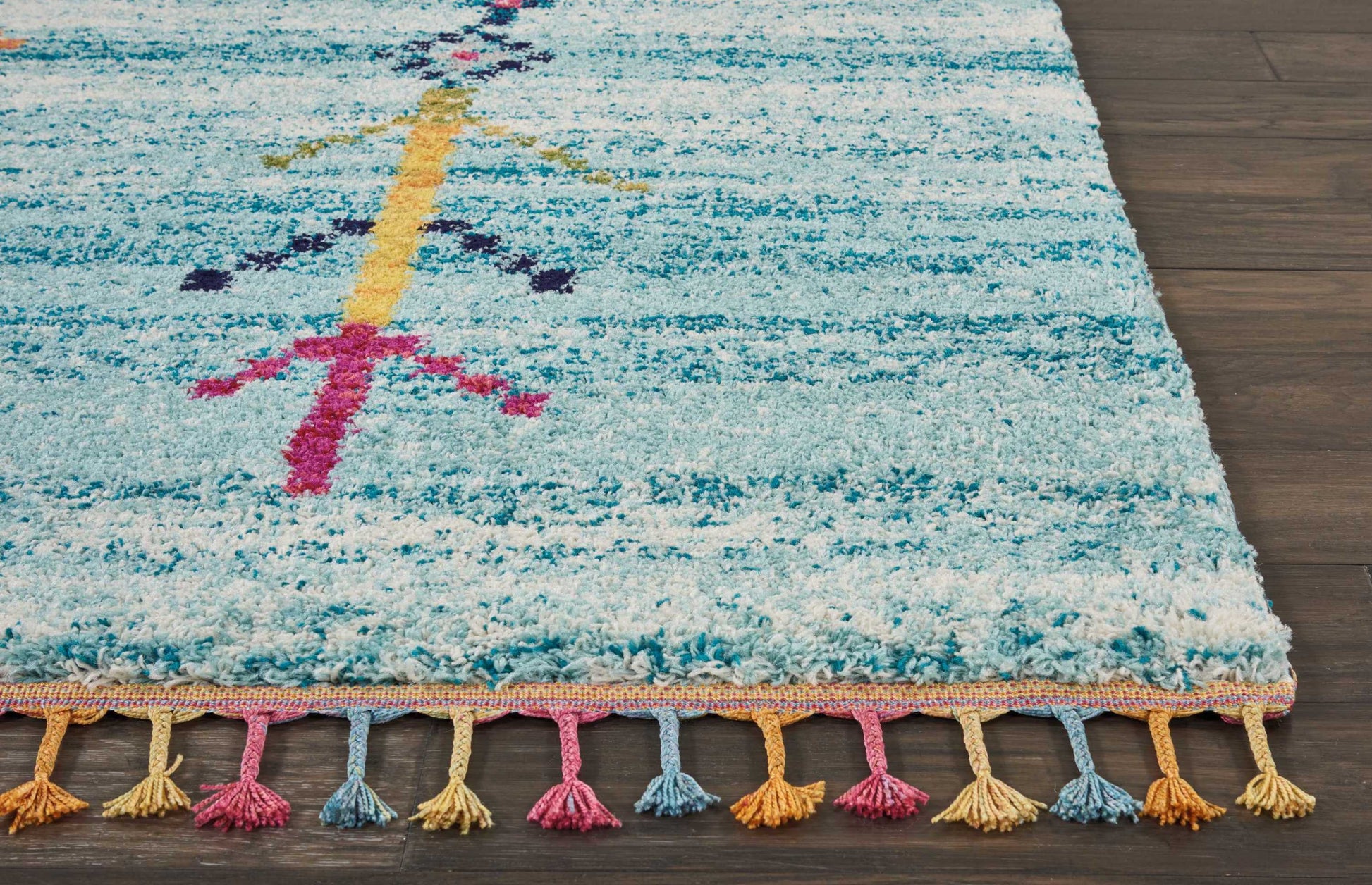 Nourison Home Nomad  Aqua  Transitional