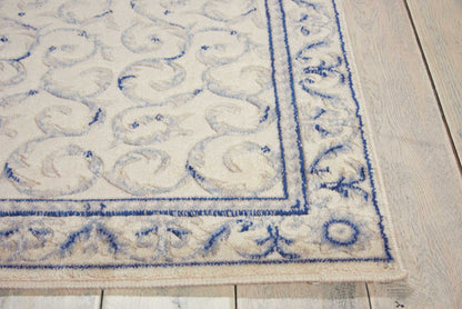 Nourison Home Somerset  Ivory Blue  Traditional