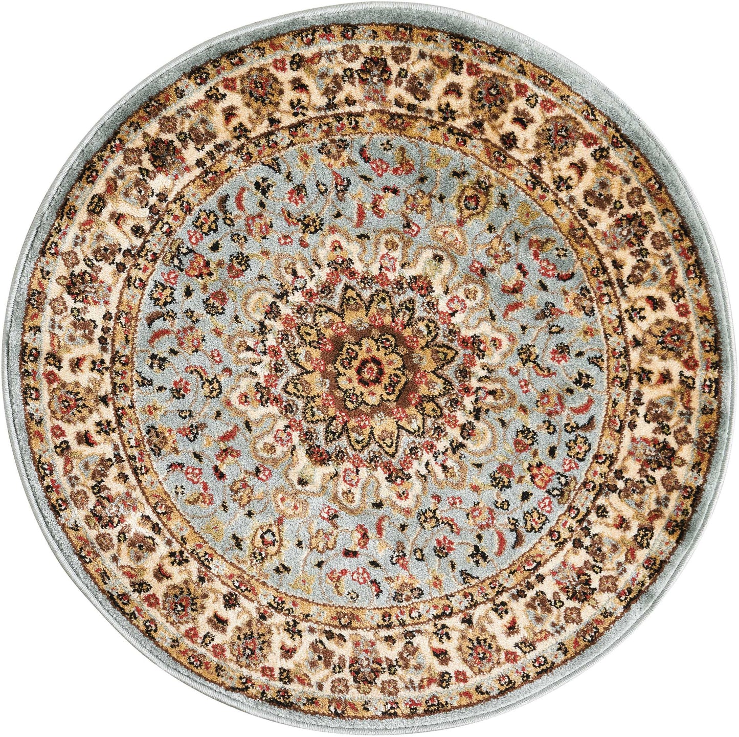 Nourison Home Delano DEL04 Blue Traditional Power-loomed Rug