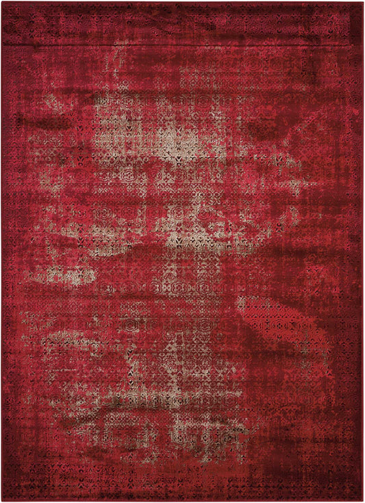 Nourison Home Karma  Red  Traditional