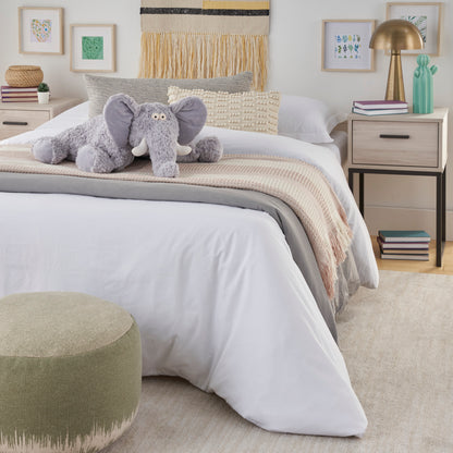 Mina Victory Plush Toy Elephant Grey Animal Accent Pieces Rug
