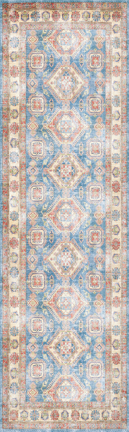 Nourison Home Fulton FUL08 Blue Ivory Traditional Power-loomed Rug