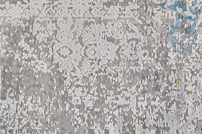 Feizy Cadiz 3889F Ivory Blue Modern/Industrial/Luxury & Gla Machine Woven Rug - Rugs - Feizy - Atlanta Designer Rugs
