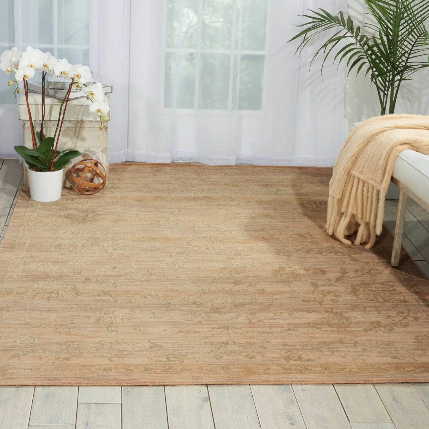 Nourison Home Silk Elements  Sand  Traditional