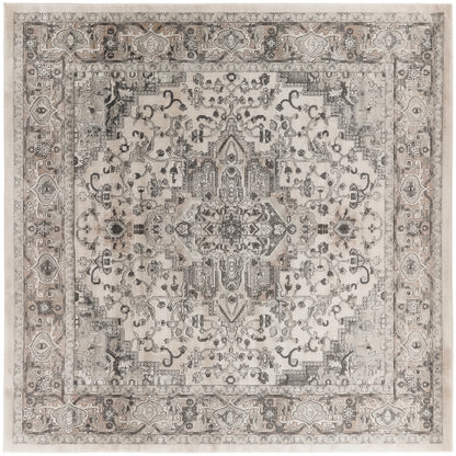 Nourison Home Quarry QUA05 Ivory Grey Transitional Power-loomed Rugs
