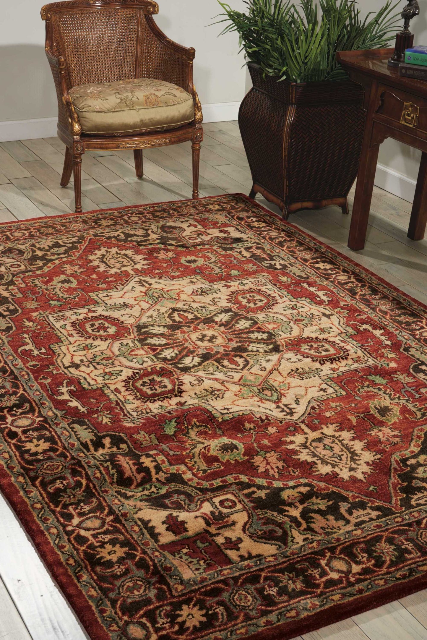 Nourison Home Jaipur  Red  Traditional