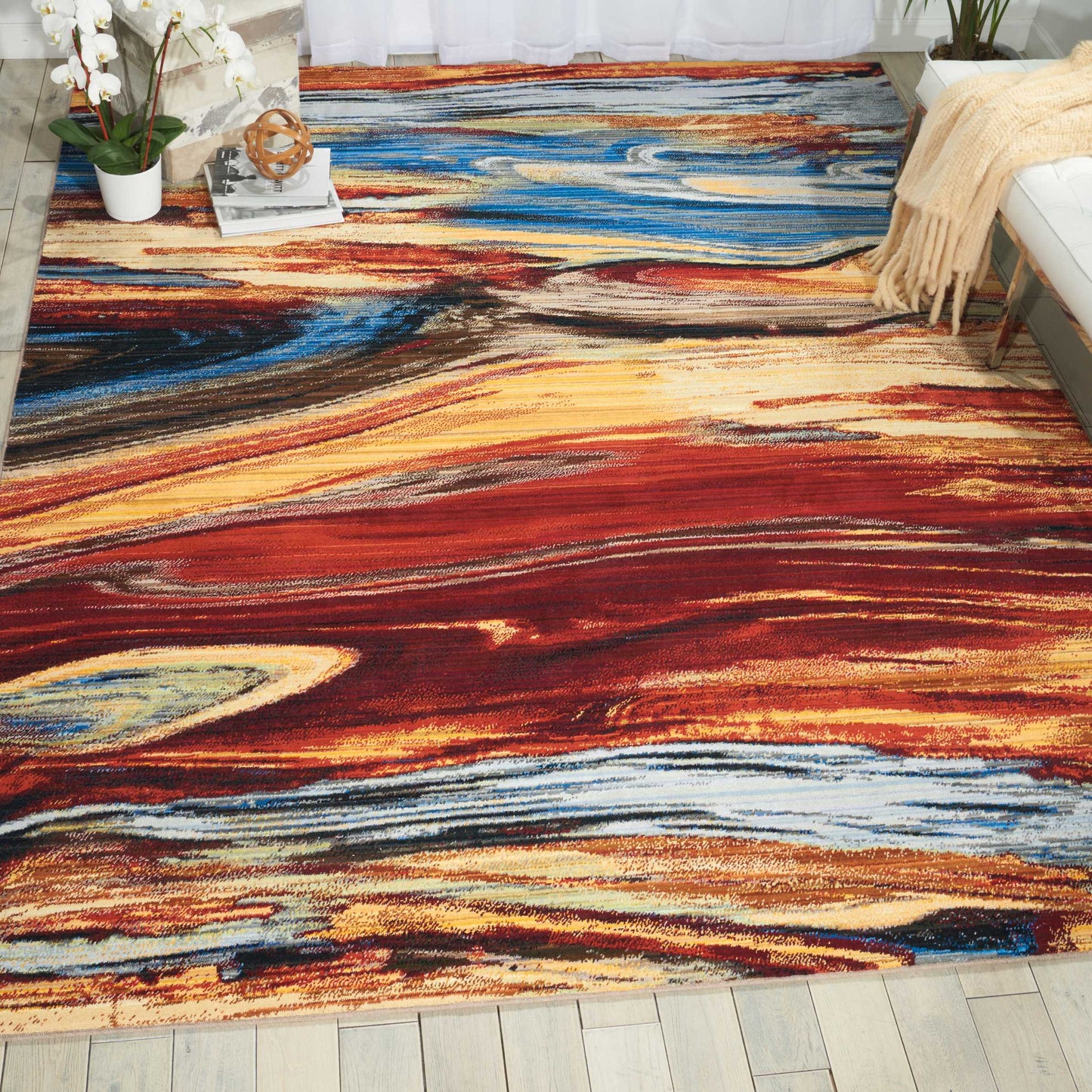 Nourison Home Chroma  Lava Flow  Contemporary