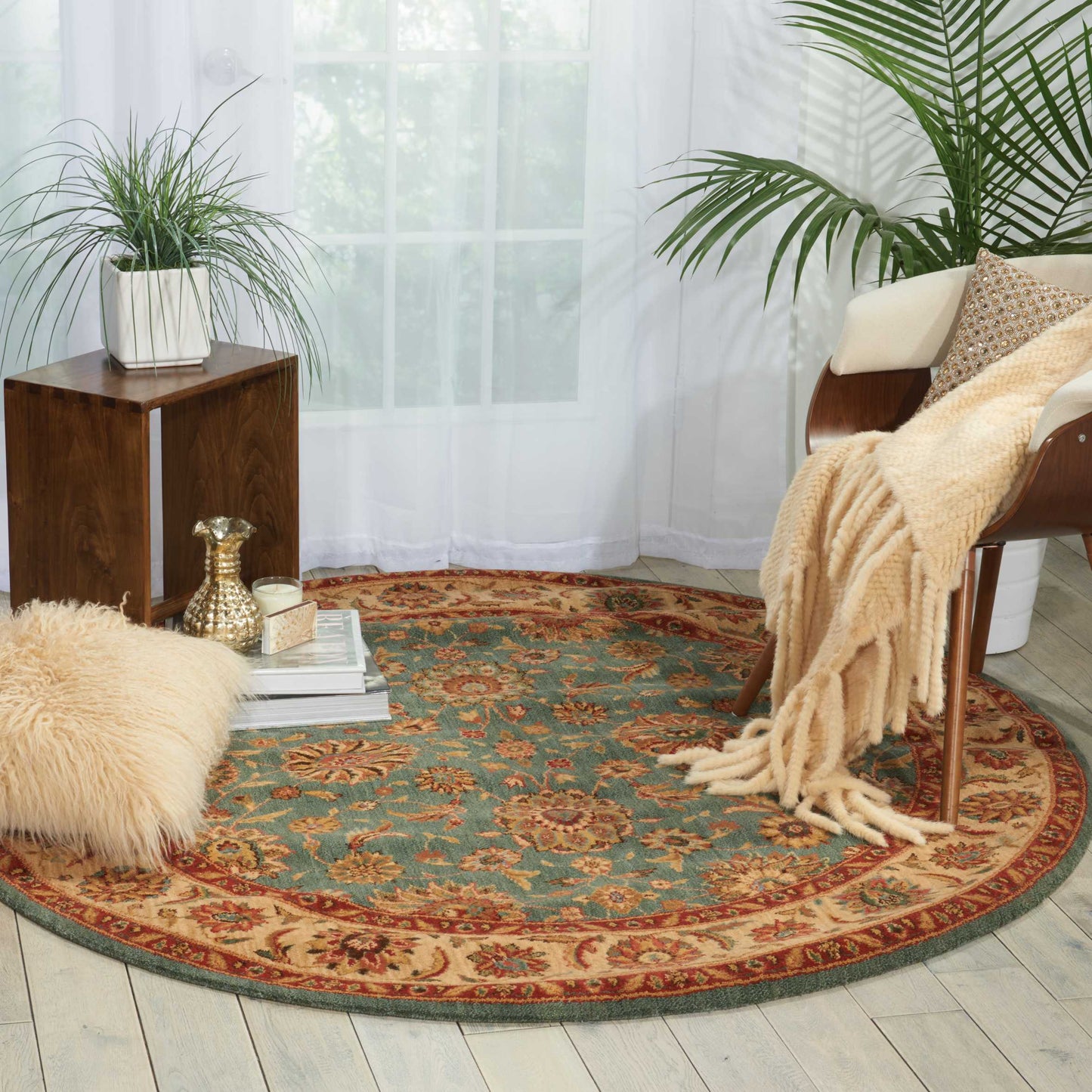 Nourison Home Living Treasures  Aqua  Traditional