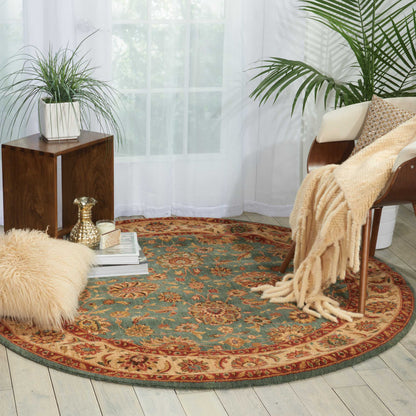 Nourison Home Living Treasures  Aqua  Traditional