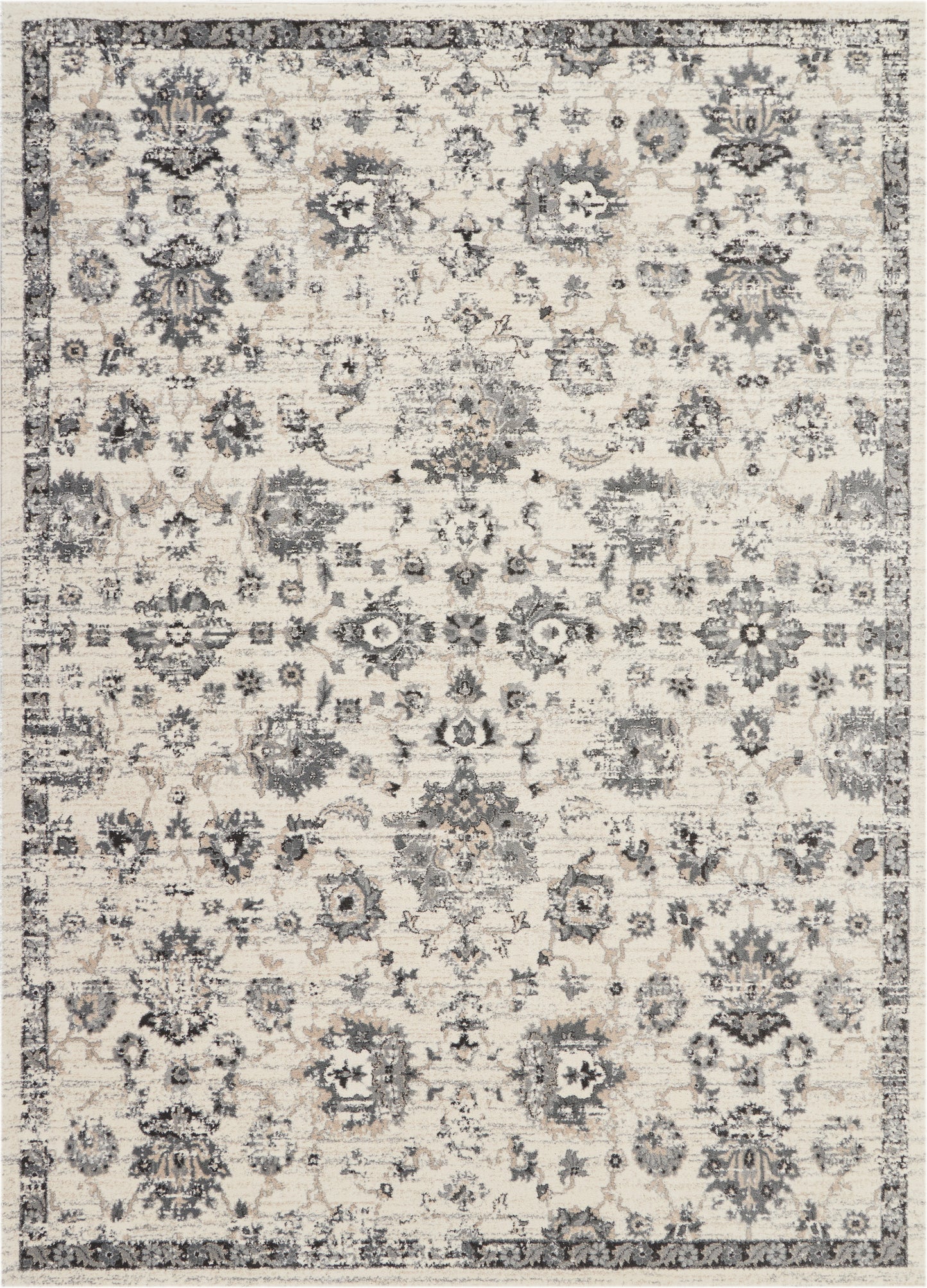 Nourison Home Fusion  Cream Grey  Traditional