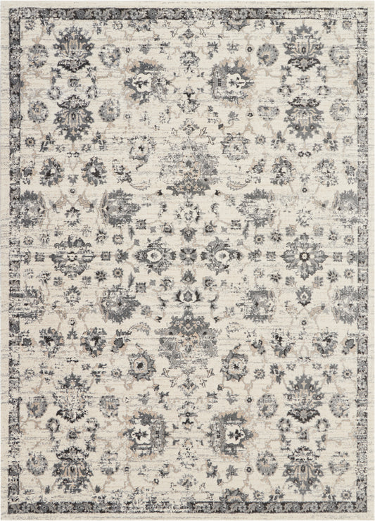 Nourison Home Fusion  Cream Grey  Traditional
