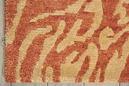 Nourison Home Tahoe Modern  Rust Beige  Contemporary