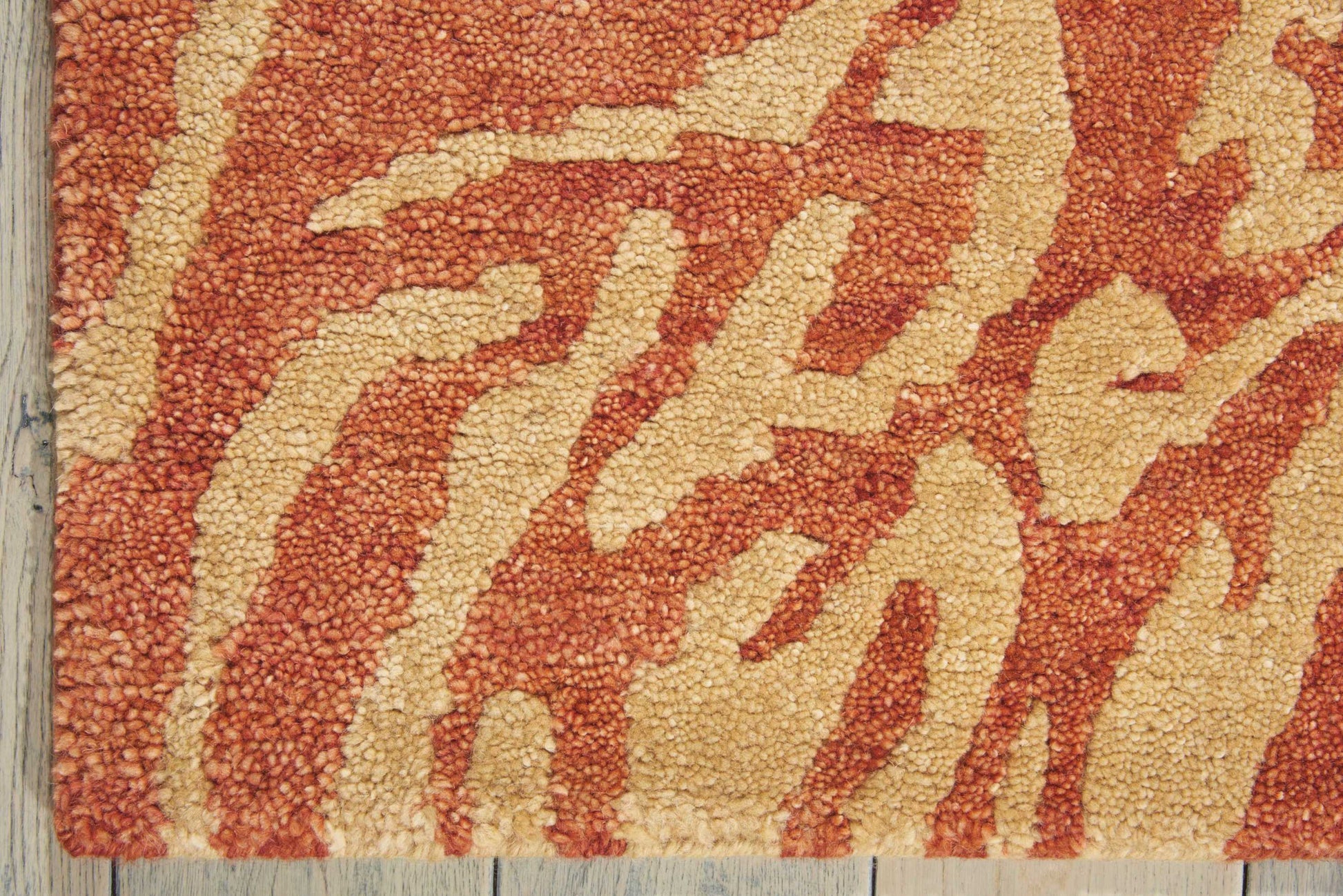 Nourison Home Tahoe Modern  Rust Beige  Contemporary