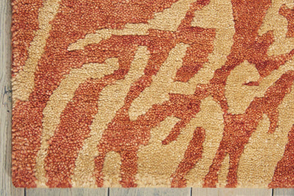 Nourison Home Tahoe Modern  Rust Beige  Contemporary