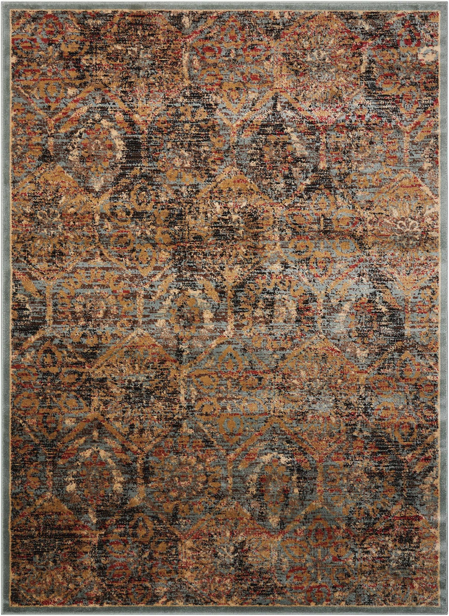 Nourison Home Delano  Blue  Traditional