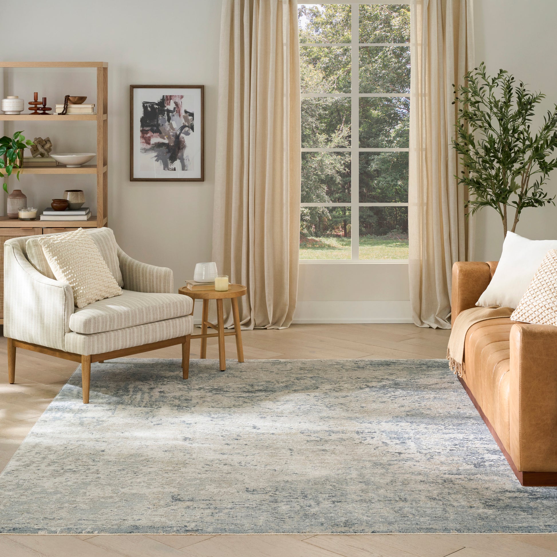 Nourison Home Envy  Blue Silver  Contemporary