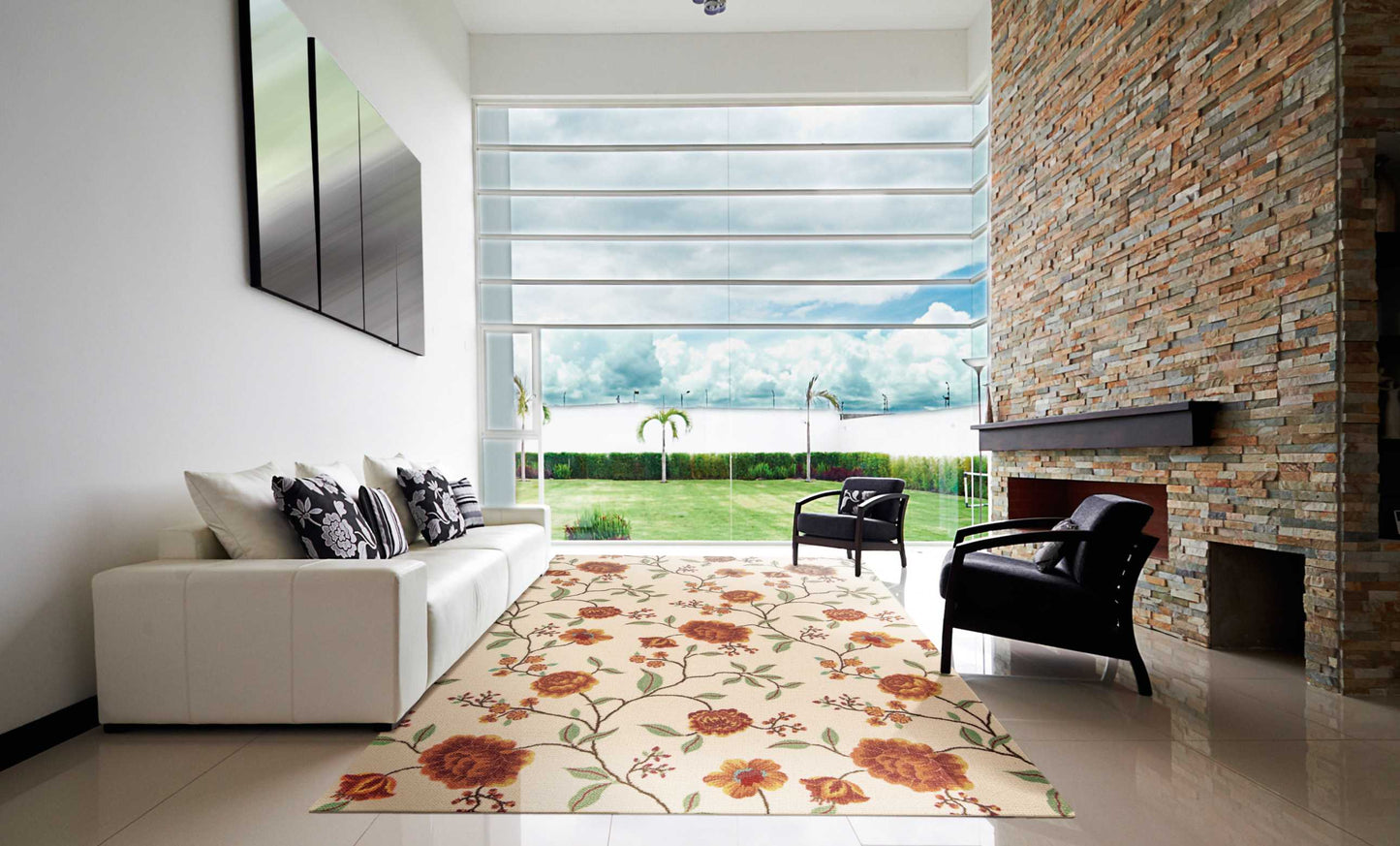 Nourison Home Vista VIS52 Ivory Contemporary Tufted Rug