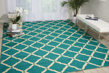 Nourison Home Portico  Aqua  Contemporary