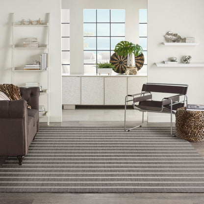 Nourison Home Positano  Charcoal Ivory  Contemporary