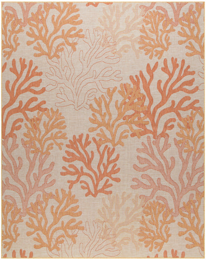 Nourison Home Garden Oasis  Coral  Contemporary