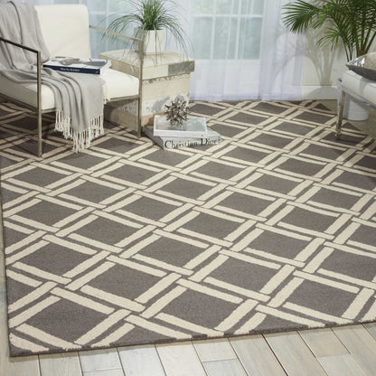 Nourison Home Linear  Grey Ivory  Contemporary